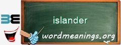 WordMeaning blackboard for islander